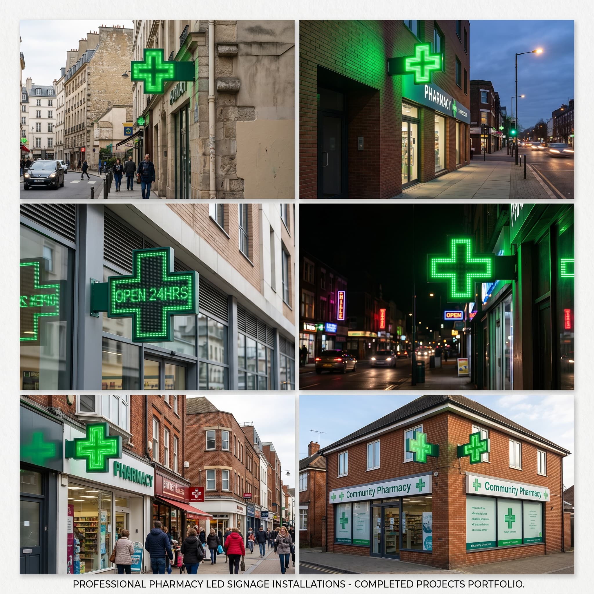 Croix de Pharmacie LED
